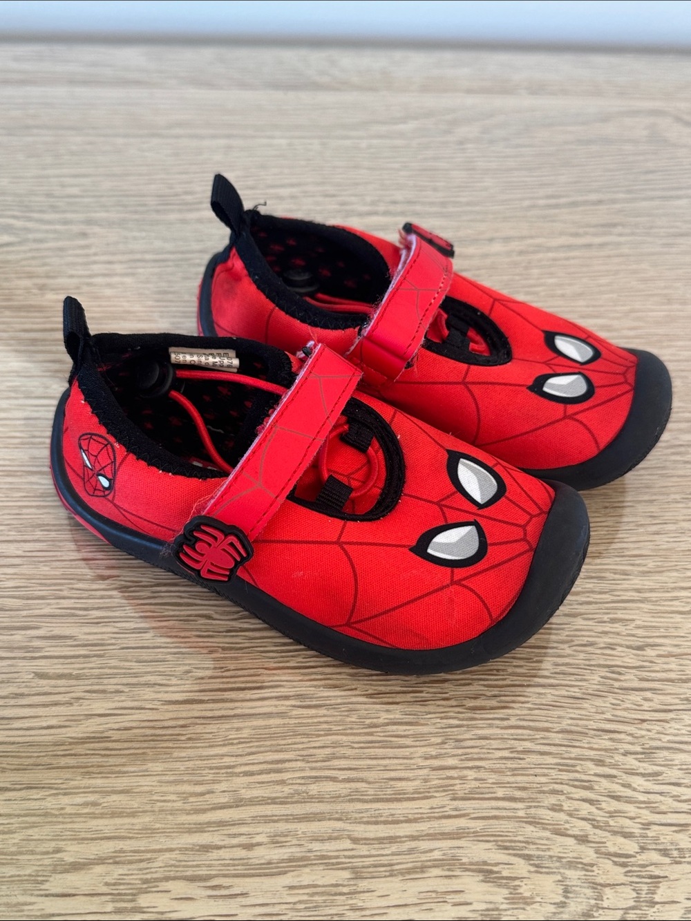 Kids Red Spider-Man Velcro Water Shoes - Kids Size 7/8